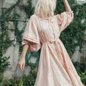 Innika Choo Linen Peach Dress